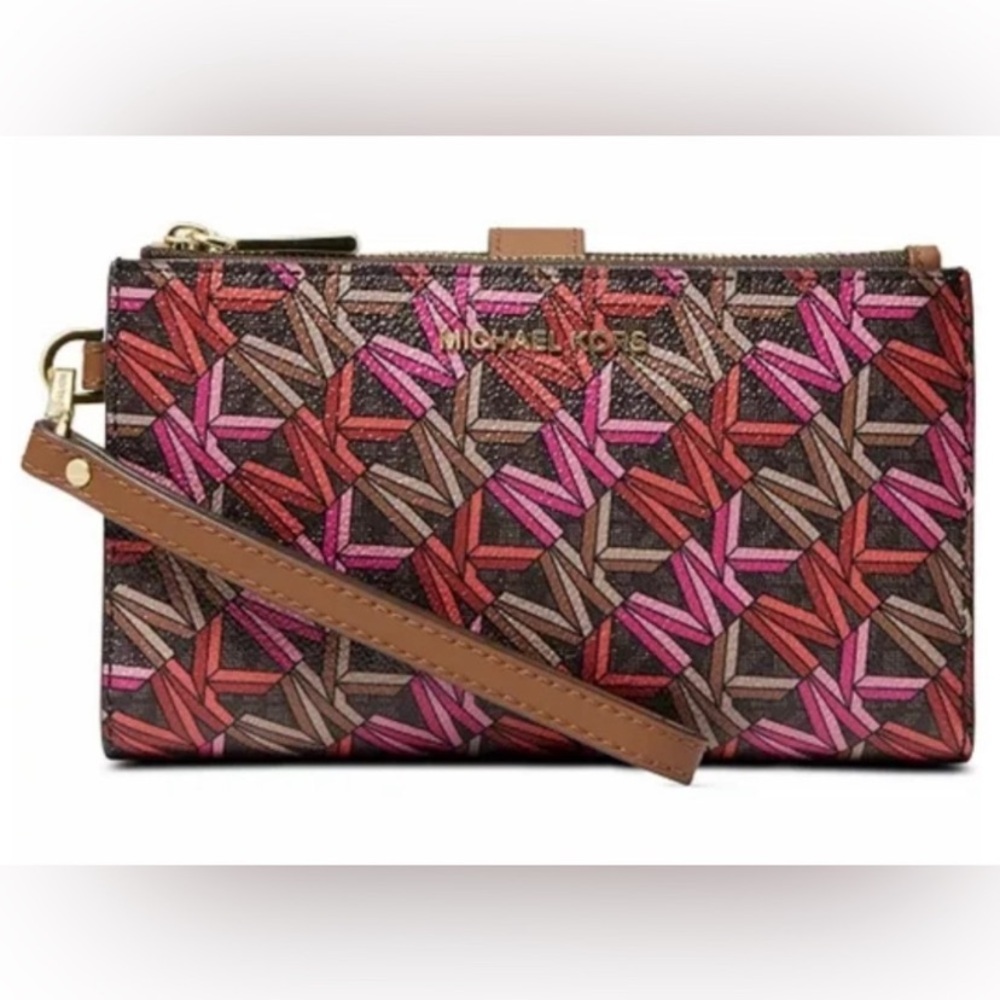Michael Kors Multicolor Geometric Wristlet